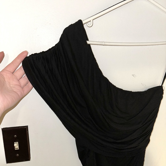 UK2LA One Shoulder Midi Dress - Black - Picture 3 of 6